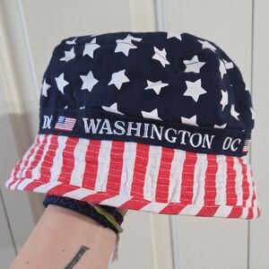 Patriotic Stars and Stripes Kids Bucket Hat